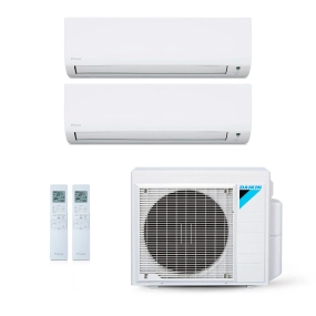 Ar-Condicionado Multi Split Inverter Daikin 18.000 BTUs (1x Evap HW 12.000 + 1x Evap HW 18.000) Quente/Frio 220V