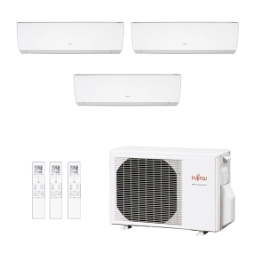 Ar-Condicionado Multi Split Inverter Fujitsu 18.000 (1x Evap HW 7.000 + 1x Evap HW 9.000 + 1x Evap HW 12.000) Quente/Frio 220V