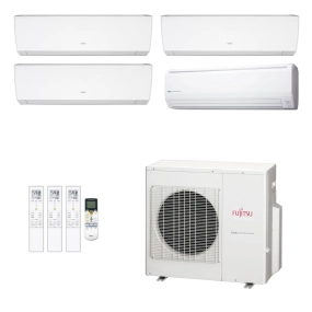Ar-Condicionado Multi Split Inverter Fujitsu 27.000 (2x Evap HW 9.000 + 1x Evap HW 12.000 + 1x Evap HW 18.000) Quente/Frio 220V