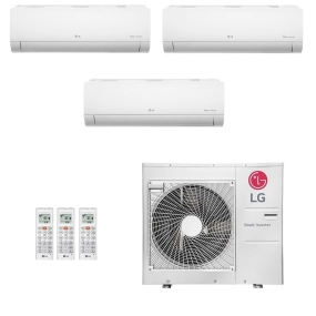 Ar-Condicionado Multi Split Inverter LG 30.000 (1x Evap HW 7.000 + 2x Evap HW 12.000) Quente/Frio 220V