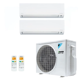 Ar-Condicionado Bi Split Inverter R-32 Daikin 18.000 BTUs (1x Evap HW 9.000 + 1x Evap HW 12.000) Quente/Frio 220V