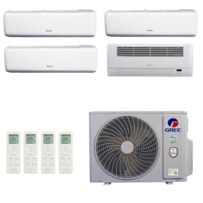 Ar-Condicionado Multi Split Inverter R-32 Gree 36.000 (3x Evap HW 12.000 + 1x Evap Cassete 1 Via 9.000) Quente/Frio 220V