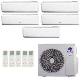 Ar-Condicionado Multi Split Inverter R-32 Gree 42.000 (4x Evap HW 9.000 + 1x Evap HW 12.000) Quente/Frio 220V